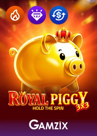 Royal Piggy Hold the Spin slot game by Gamzix